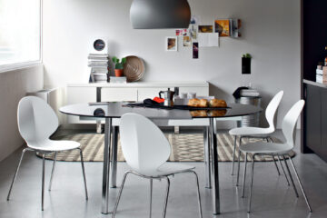 Basil Chair pp matt optic white chrome