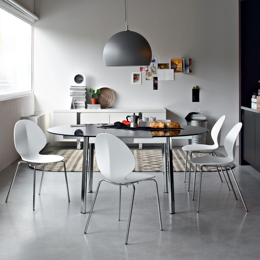 Basil Chair pp matt optic white chrome Basil Chair pp matt optic white chrome