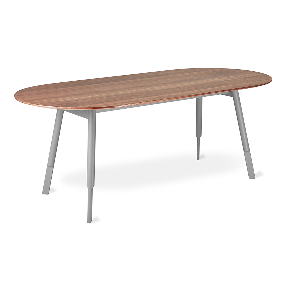 Bracket Dining Table - Walnut & Cadet Grey - P01