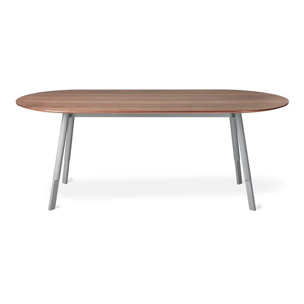 Bracket Dining Table - Walnut & Cadet Grey - P02