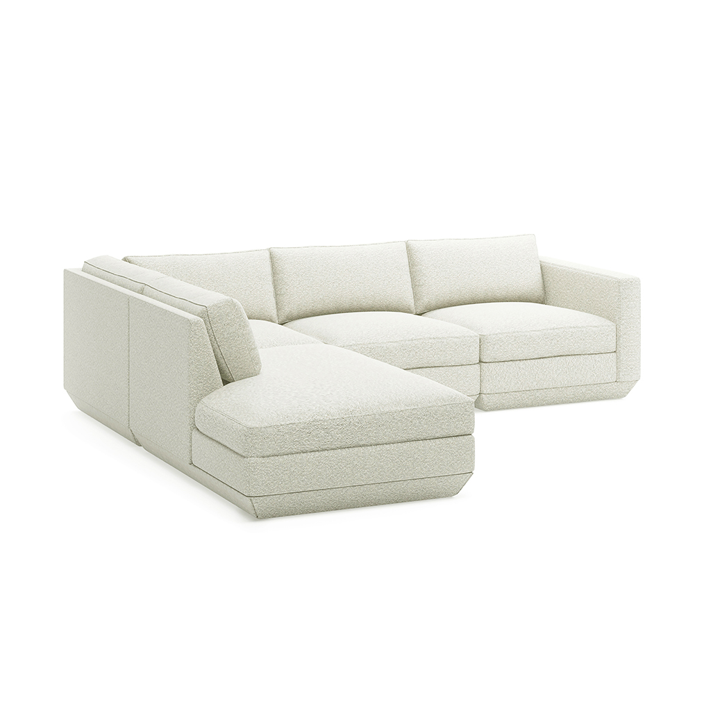 Podium Modular 4PC Lounge Sectional A - LF -CopenhagenFossil - P01