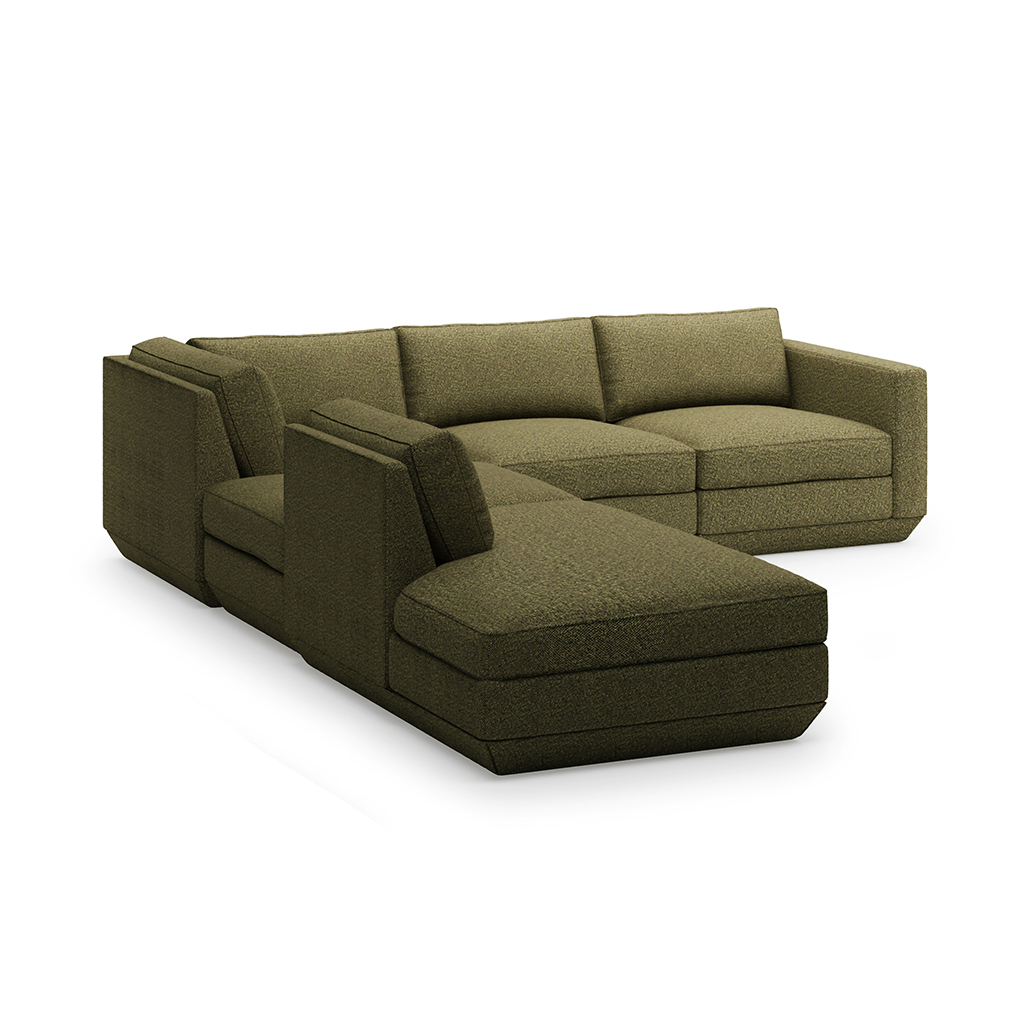 Podium Modular 5PC Seating Group A - LF - Copenhagen Terra - P01