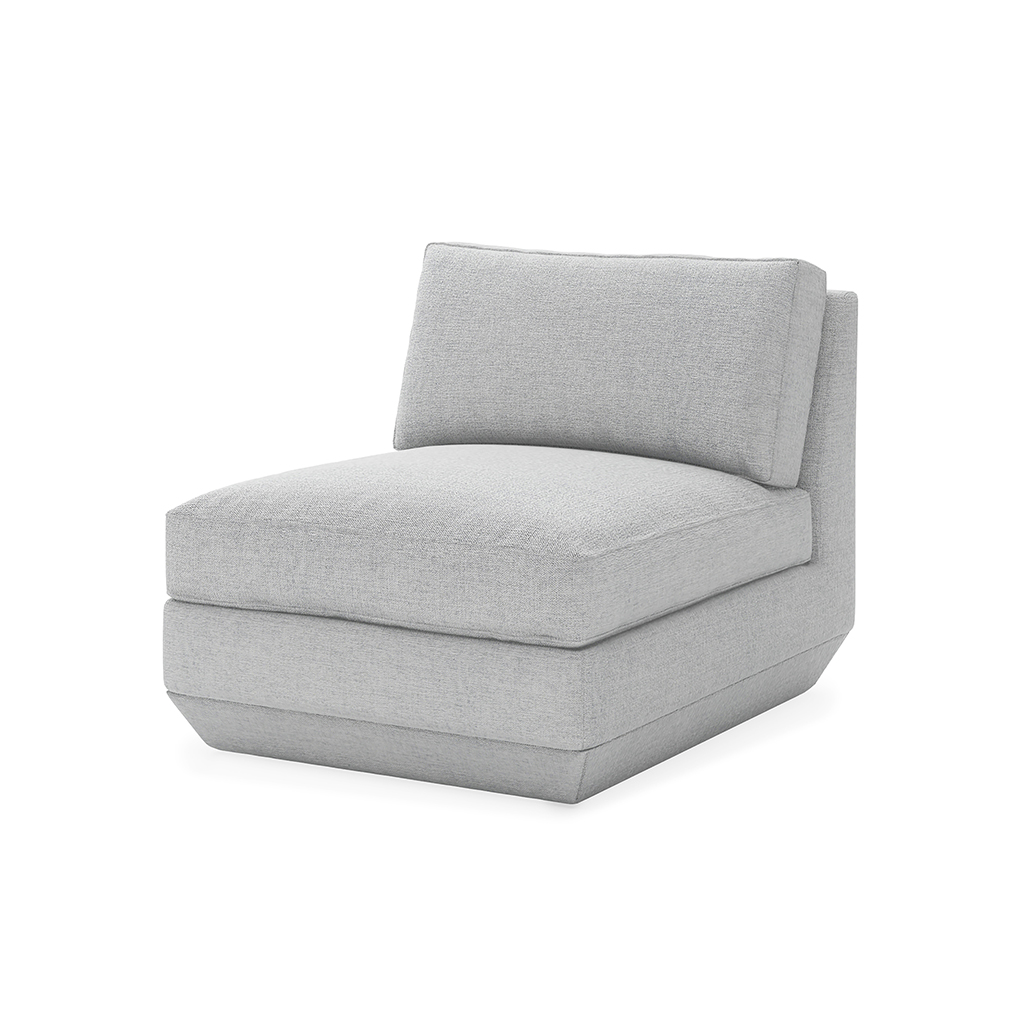 Podium Modular Armless - Bayview Silver - P01