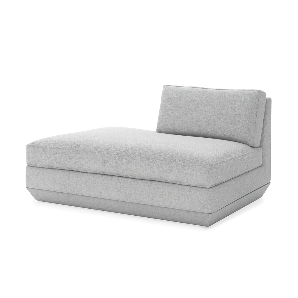 Podium Modular Left Lounge - Bayview Silver - P01