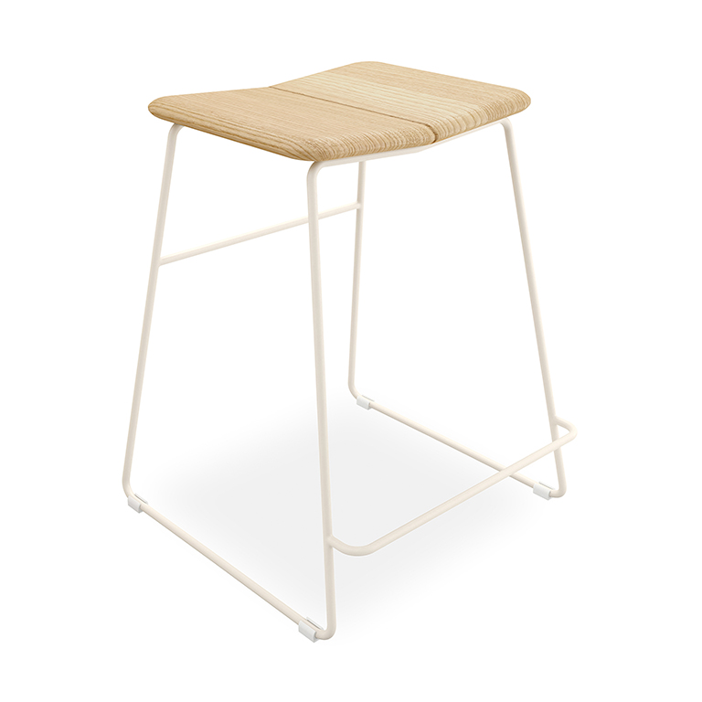 Aero Counter Stool - Ash Natural & Swan - P01