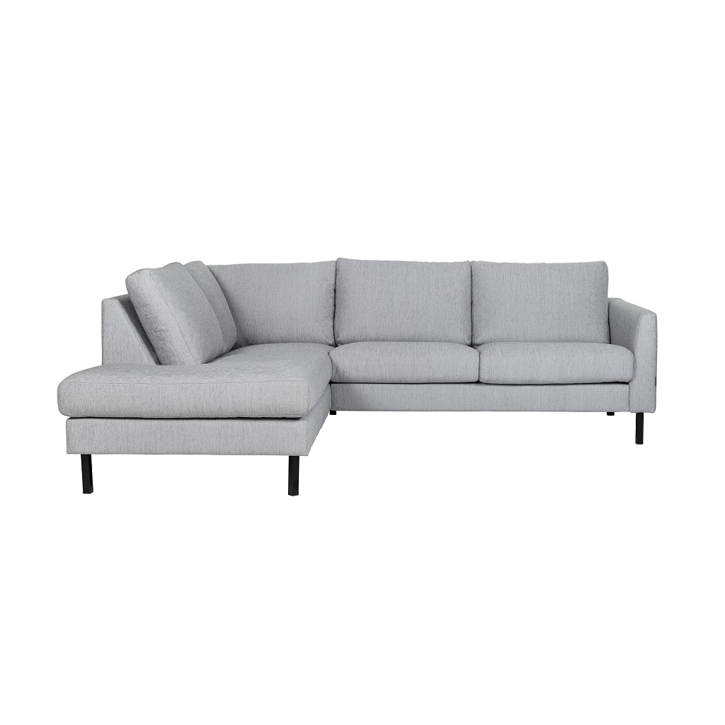 Nora amy Divan+25 cortina soft grey front LHF sectional