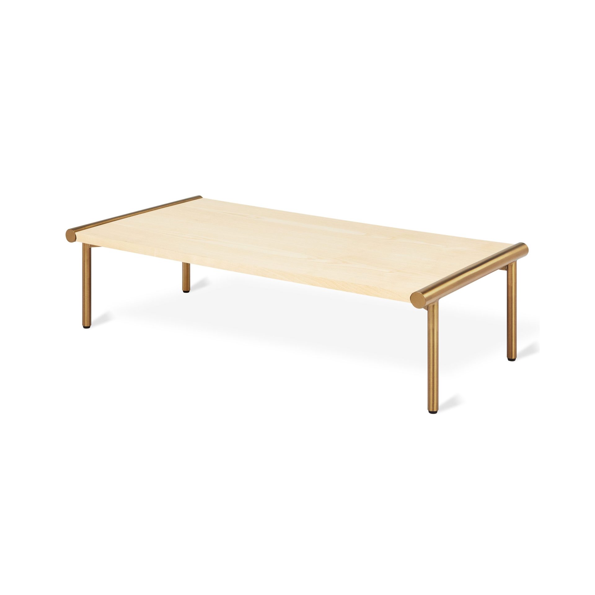 Manifold Coffee Table Rectangle Blonde Ash Brass P01 Manifold Coffee Table Rectangle Blonde Ash Brass P01
