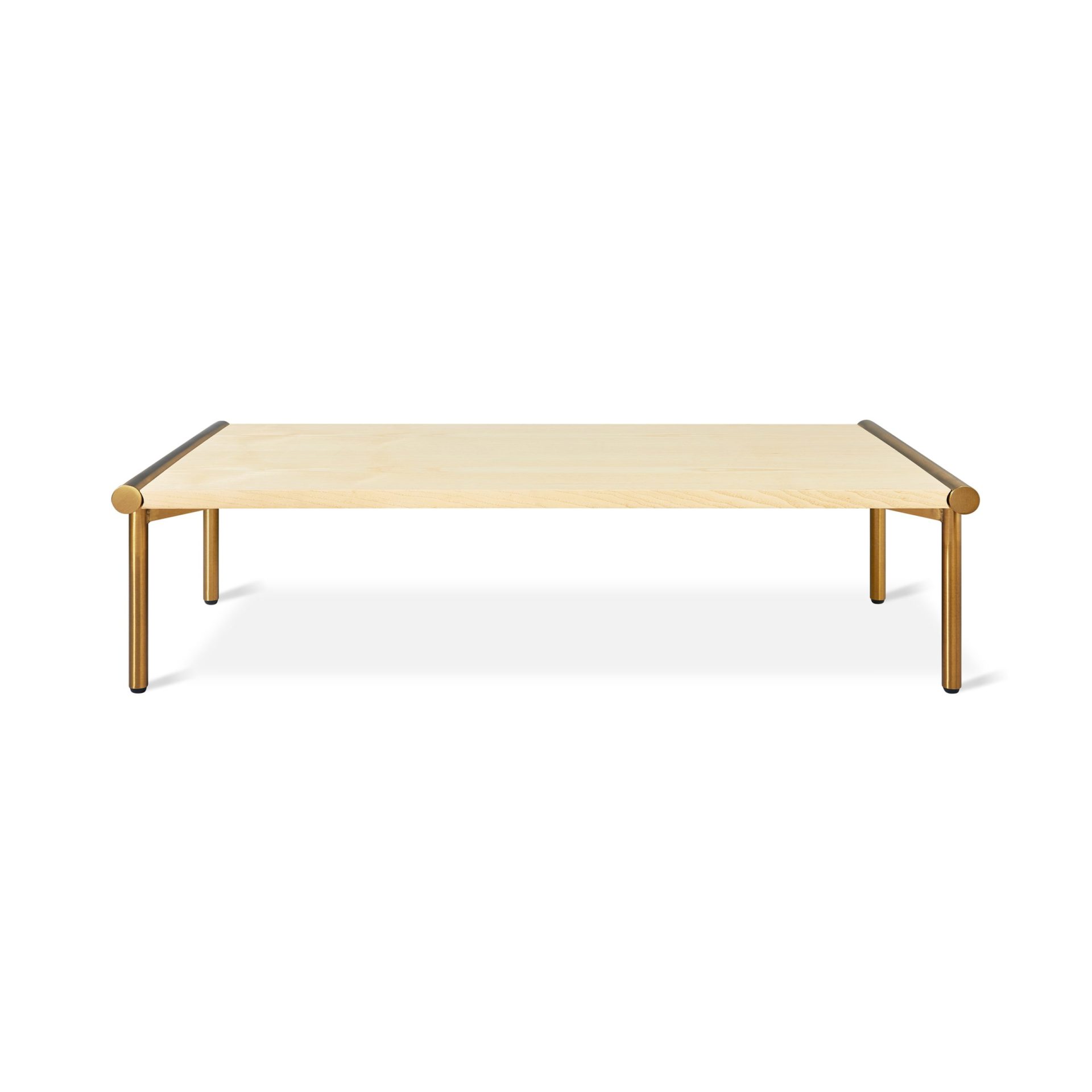 Manifold Coffee Table Rectangle Blonde Ash Brass P02 Manifold Coffee Table Rectangle Blonde Ash Brass P02