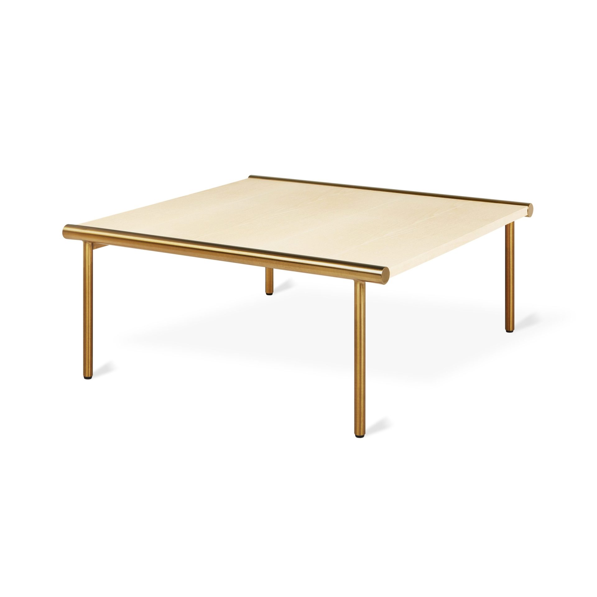 Manifold Coffee Table Square Blonde Ash Brass P01 Manifold Coffee Table Square Blonde Ash Brass P01