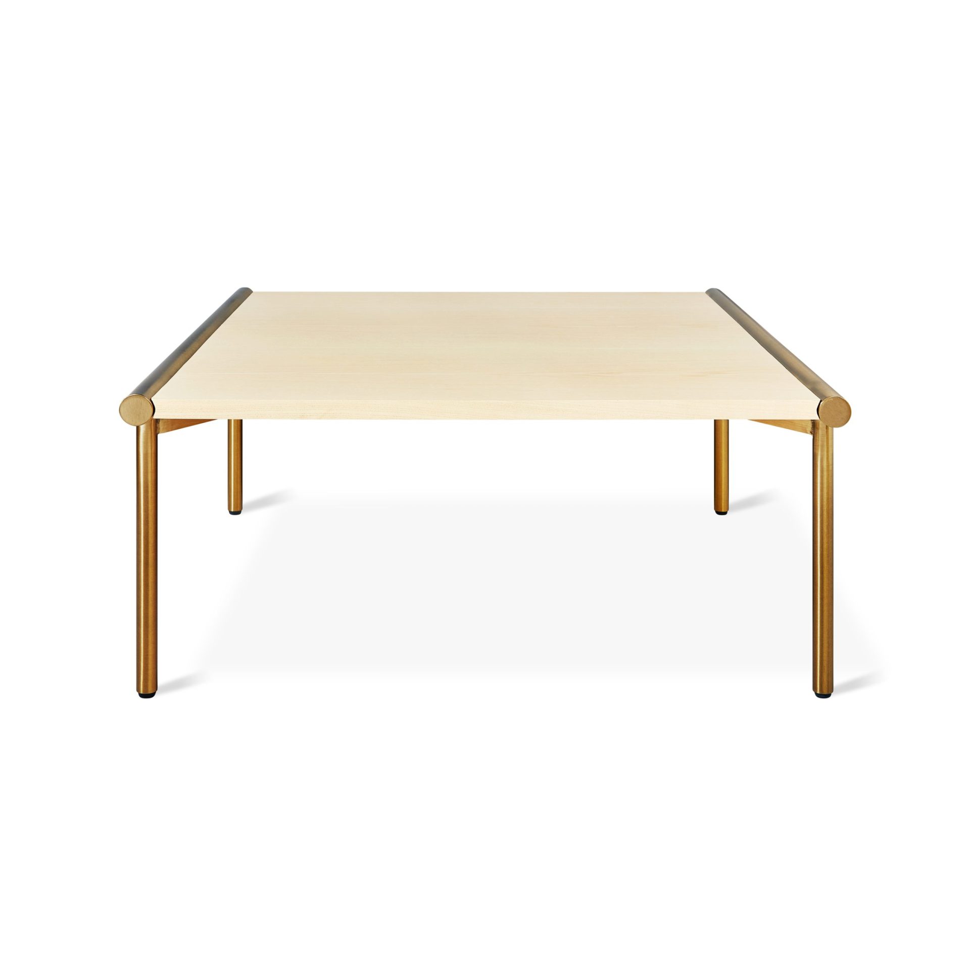 Manifold Coffee Table Square Blonde Ash Brass P02 Manifold Coffee Table Square Blonde Ash Brass P02