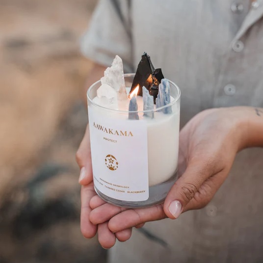 AAWAKAMA CRYSTAL ProtectRitualCandle burning 900x AAWAKAMA CRYSTAL ProtectRitualCandle burning 900x
