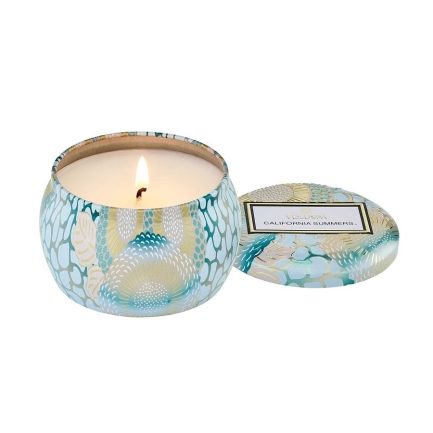 california summer mini tin candle
