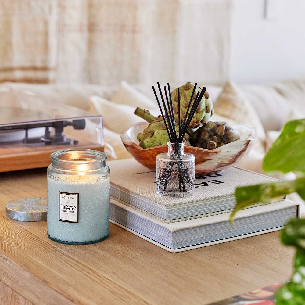 california summer reed diffuser large glass jar candle california summer reed diffuser large glass jar candle