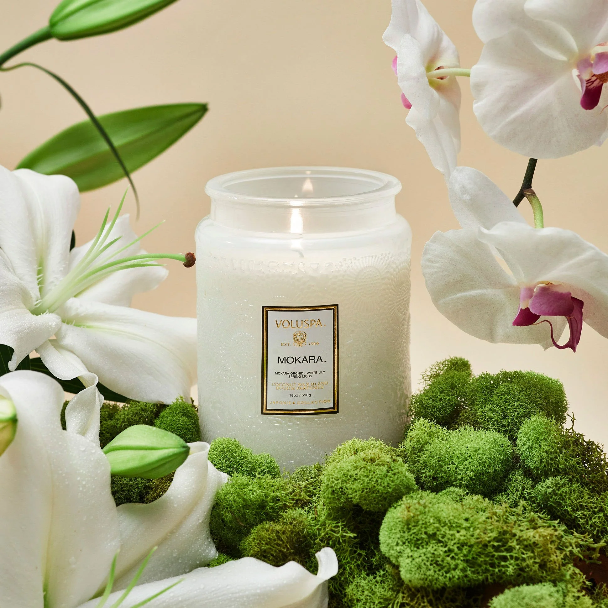 mokara large glass jar candle burning mokara large glass jar candle burning