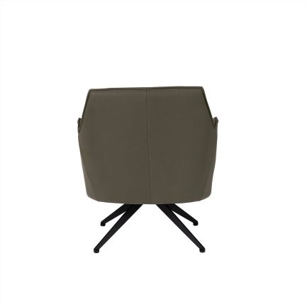 Zoey Leather Swivel Armchair