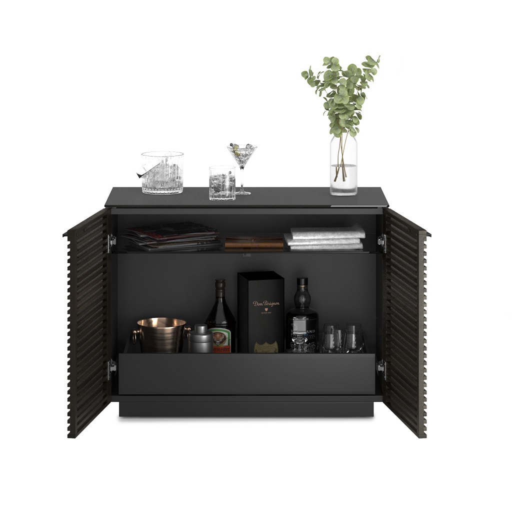 corridor storage cabinet 8108 BDI charcoal slatted cabinet with drawer 7 corridor storage cabinet 8108 BDI charcoal slatted cabinet with drawer 7