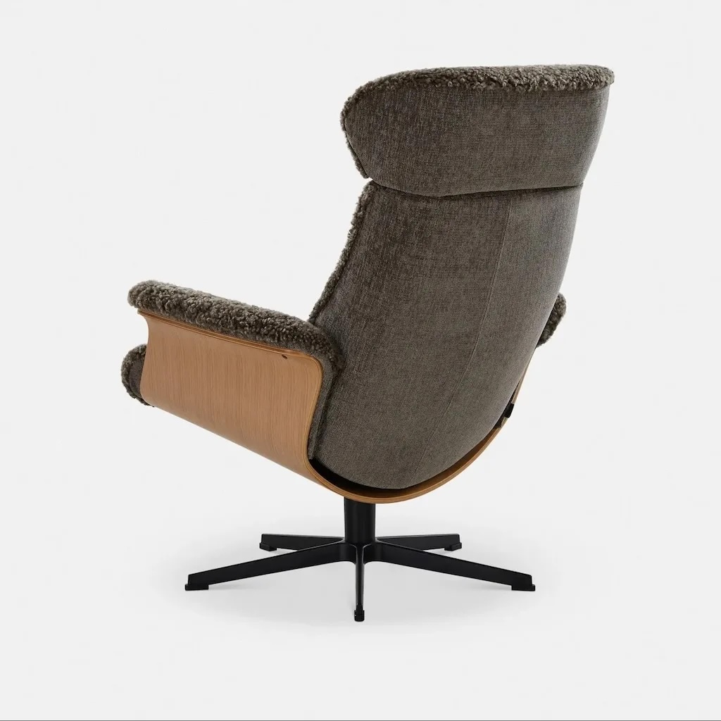 Timeout Sheepskin Recliner and Footstool