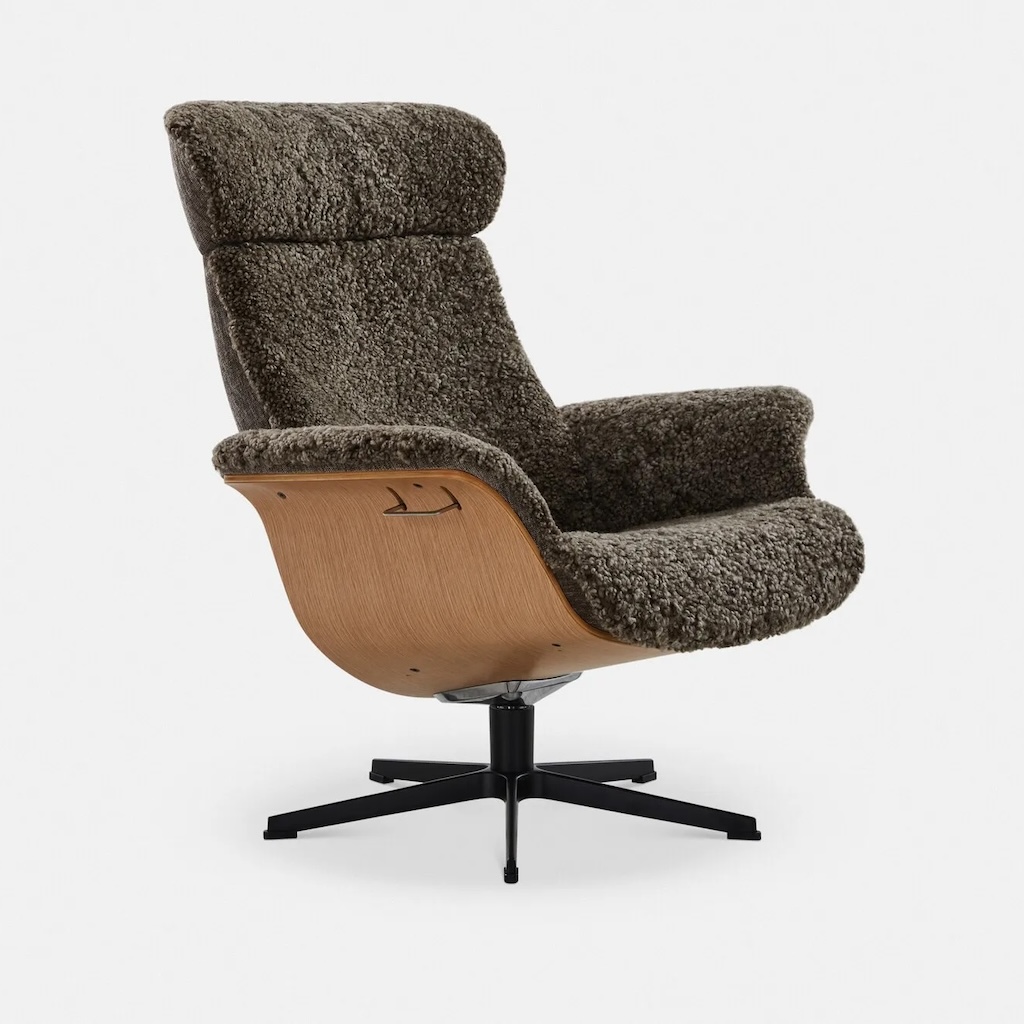 conform time out recliner armchair sheepskin sahara walnut copy