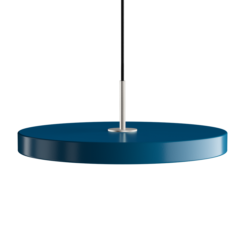 UMAGE packshot 2173 Asteria medium petrol blue 4172 Asteria medium metal cover steel